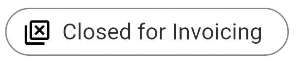 System tag showing closed for invoicing