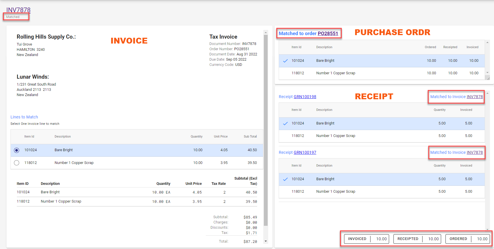 auto-match-po-tworeceipts-oneinvoice