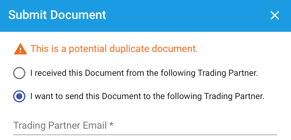 Warning for Duplicate files in Capture submit modal