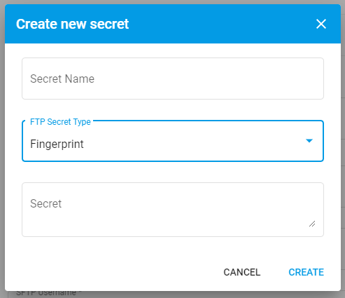 Create new fingerprint secret